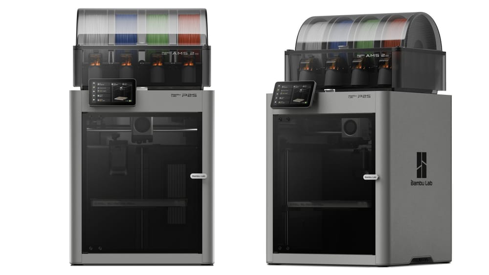 Bambu Lab P2S 3D printer — studio product photo