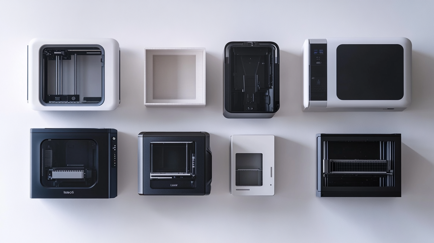 Five FDM 3D printers arranged in a flat-lay — best 3D printers under $500 2026
